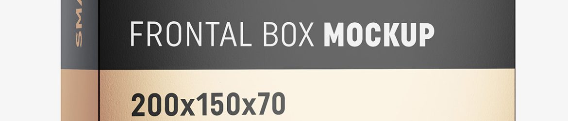 Box mockup / 200x150x70 mm / white - metallic - kraft