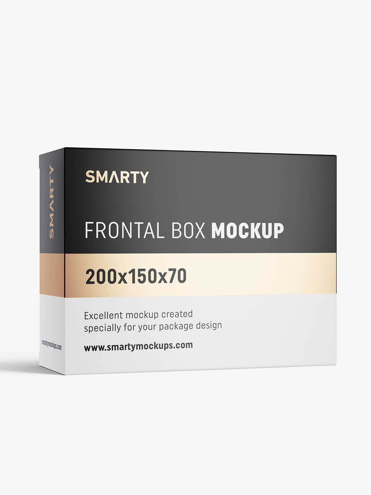 Box mockup / 200x150x70 mm / white - metallic - kraft