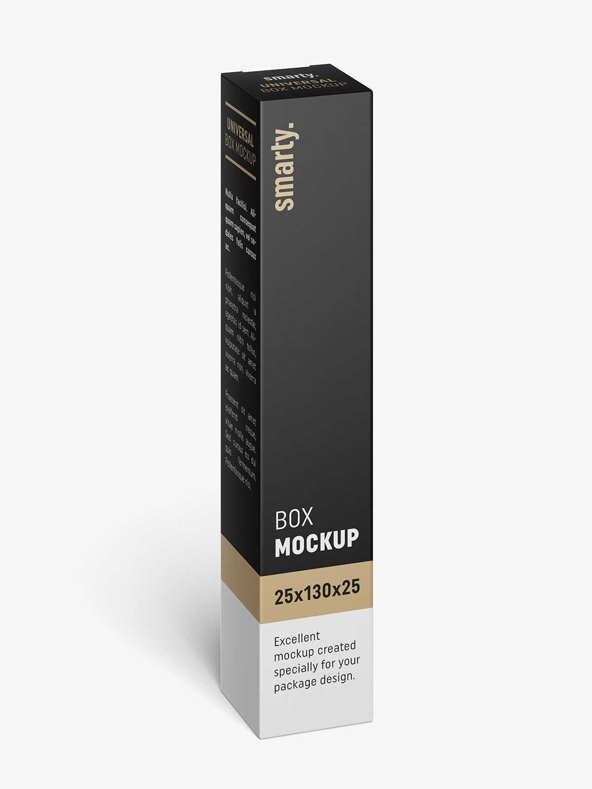 Box mockup / 25x130x25