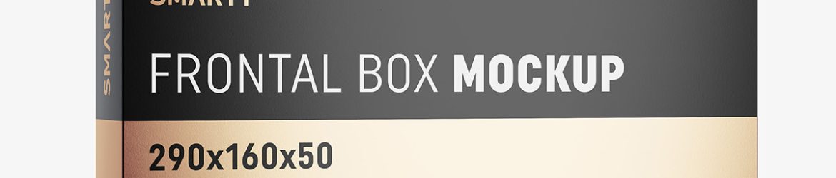 Box mockup / 290x160x50 mm / white - metallic - kraft
