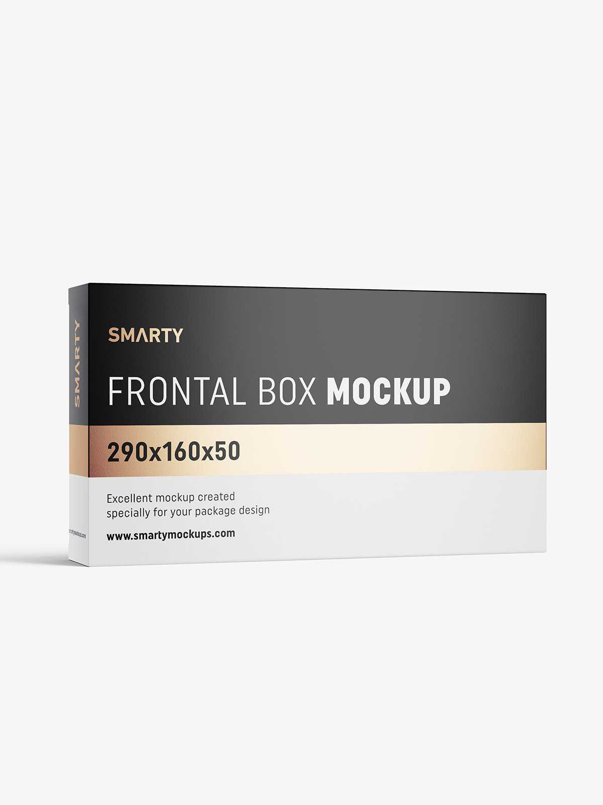 Box mockup / 290x160x50 mm / white - metallic - kraft