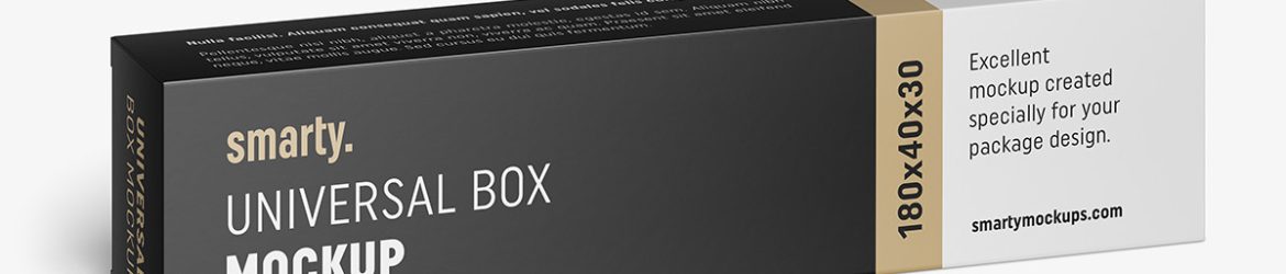 Box mockup / 40x180x30 / Horizontal