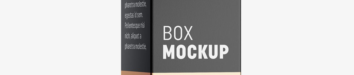Box mockup / 45x180x45 mm / white - metallic - kraft Box mockup / 45x180x45 mm / white - metallic - kraft