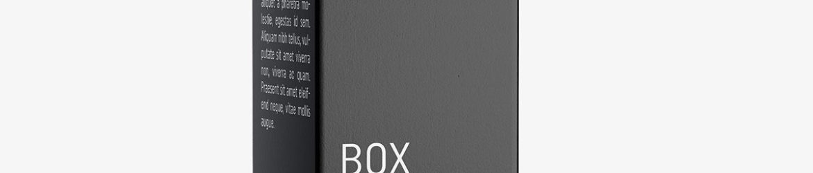 Box mockup / 45x195x45 mm / white - metallic - kraft Box mockup / 45x195x45 mm / white - metallic - kraft