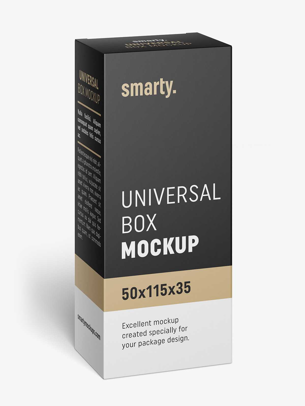 Box mockup / 50x115x35
