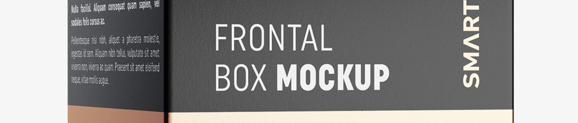 Box mockup / 65x50x65 mm / white - metallic - kraft