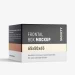 Box mockup / 65x50x65 mm / white - metallic - kraft