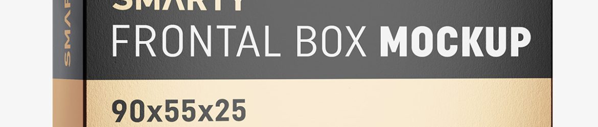 Box mockup / 90x55x25 mm / white - metallic - kraft