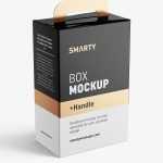 Box with handle mockup