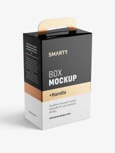 Box with handle mockup