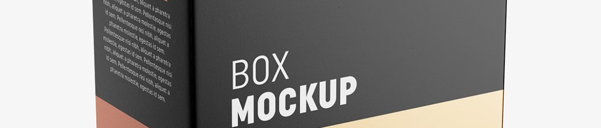 Box with handle mockup