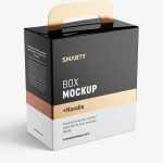 Box with handle mockup