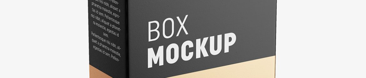 Box with handle mockup
