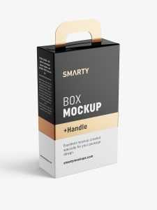 Box with handle mockup
