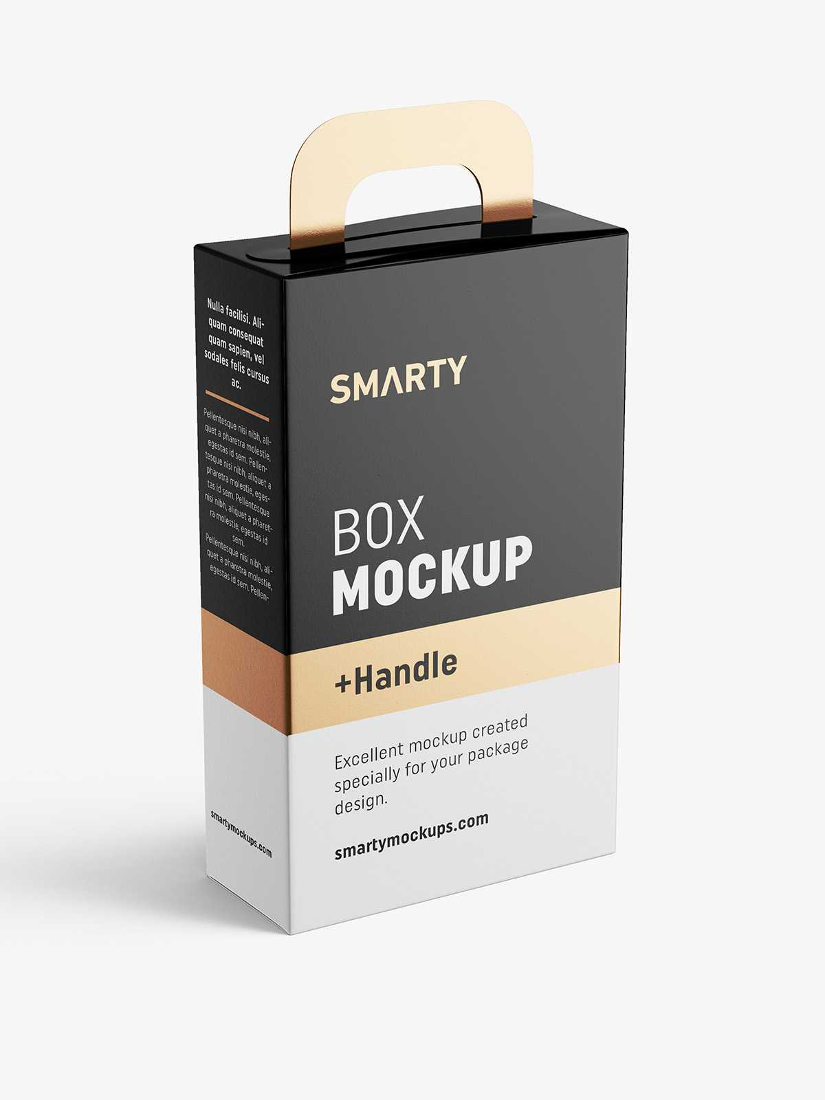 Box with handle mockup
