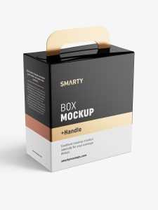 Box with handle mockup
