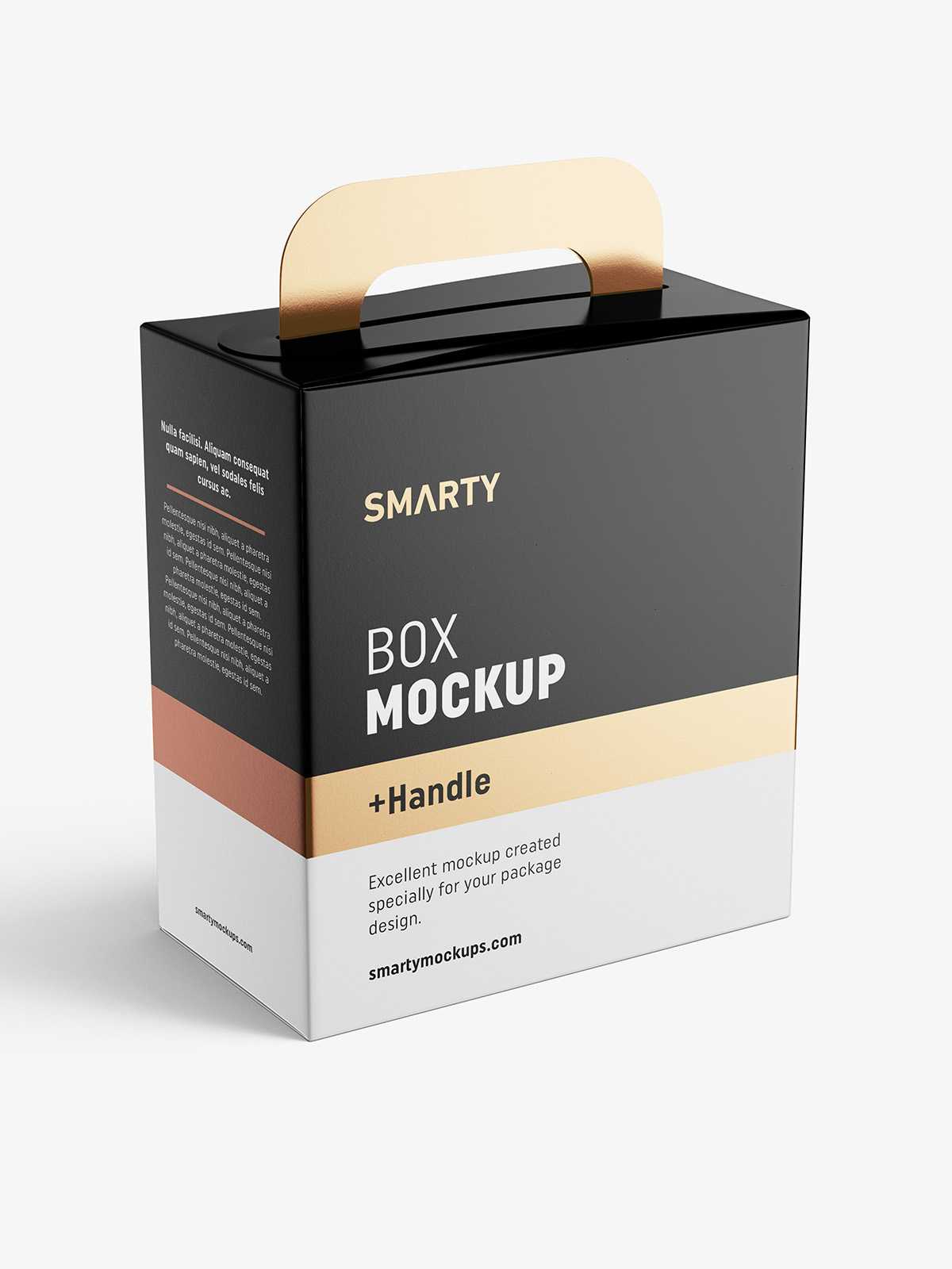 Box with handle mockup