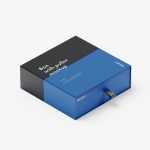 Box with puller mockup / 120x120x40 mm