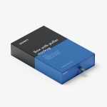 Box with puller mockup / 130x200x40 mm