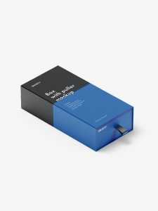 Box with puller mockup / 80x160x40 mm