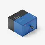 Box with puller mockup / 90x90x60 mm