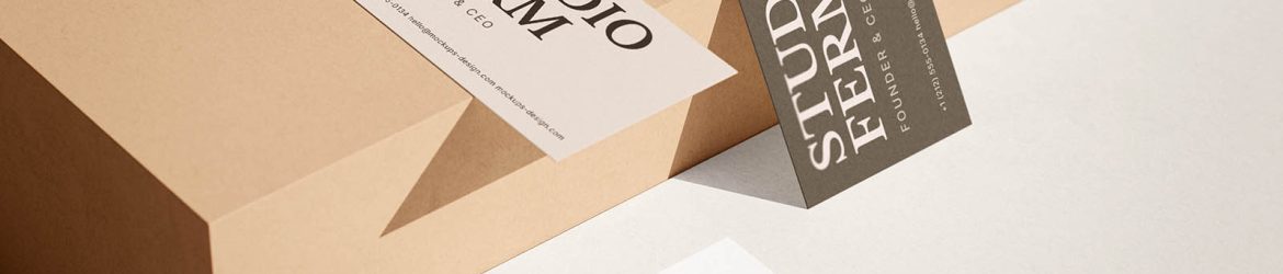Boxed business card mockup