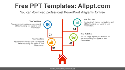 Branch extending upward PowerPoint Diagram Template