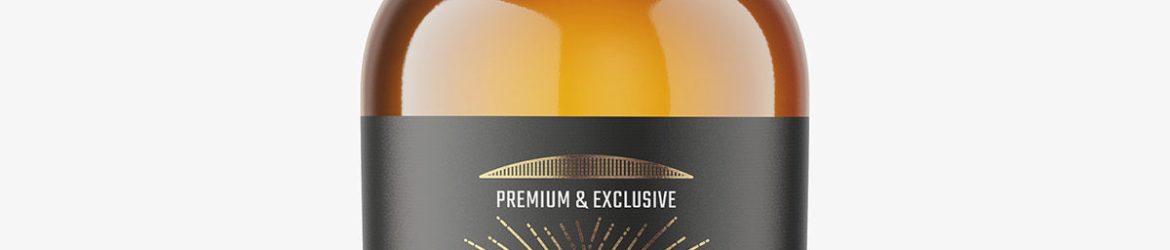 Brandy bottle mockup