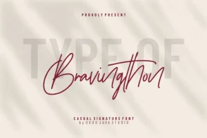Bravingthon Signature Font