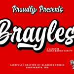 Brayles Bold Script Font