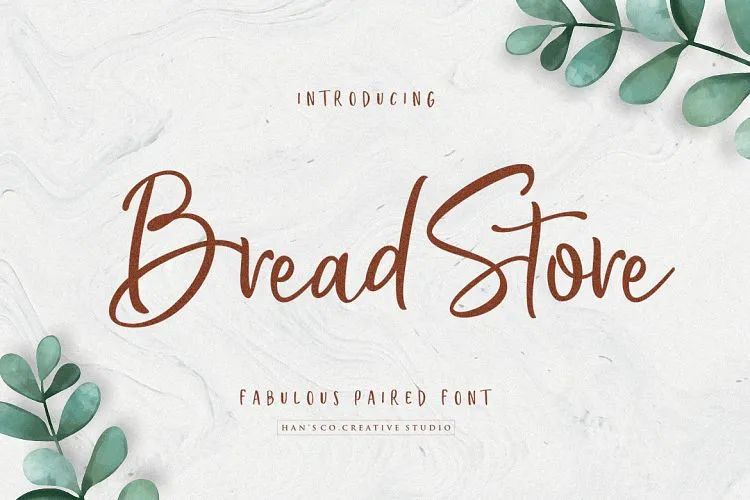 Bread Store Script Font