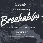 Breakable Brush Font