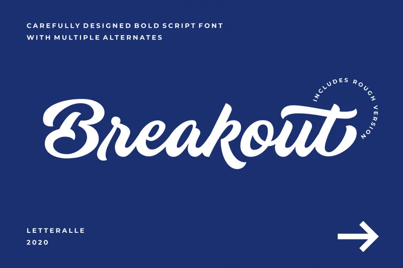 Breakout Script Font