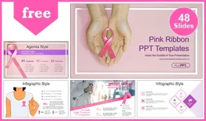 Breast Cancer Pink Ribbon PowerPoint Templates