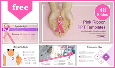 Breast Cancer Pink Ribbon PowerPoint Templates