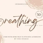 Breathing Brush Font