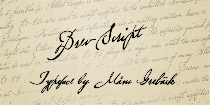 Brev Script font