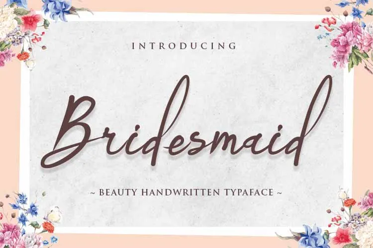 Bridesmaid Font