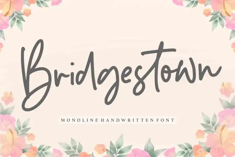 Bridgestown Monoline Handwritten Font