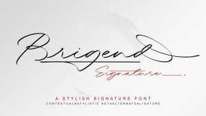 Brigend Signature Font › Fontesk