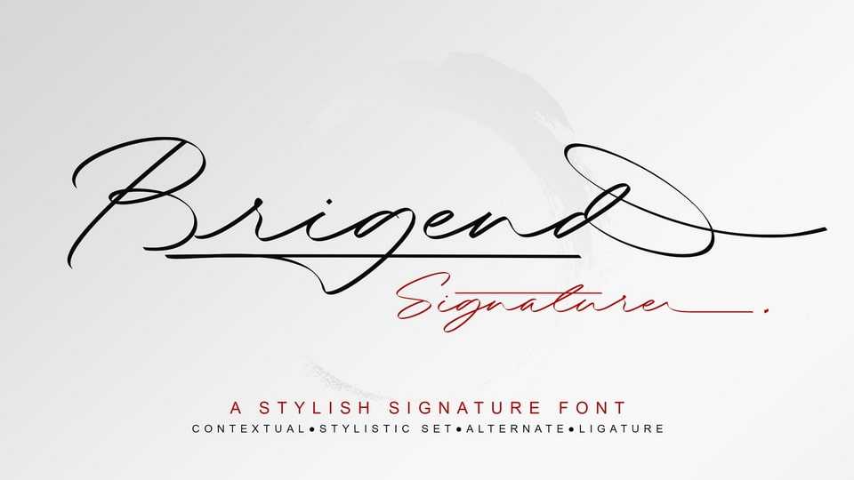 Brigend Signature Font › Fontesk