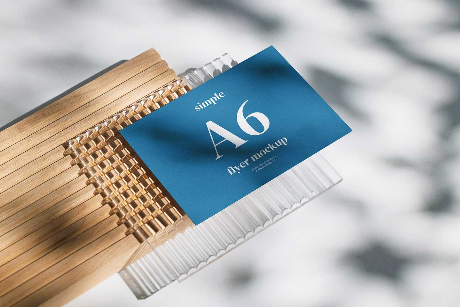 Bright A6 flyer mockup
