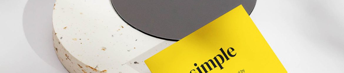 Bright business card mockup