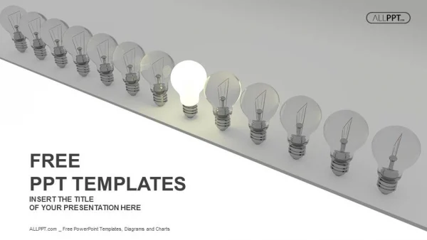 Bright idea concept with light bulb PowerPoint Templates