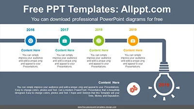 Bright light bulb PowerPoint Diagram Template