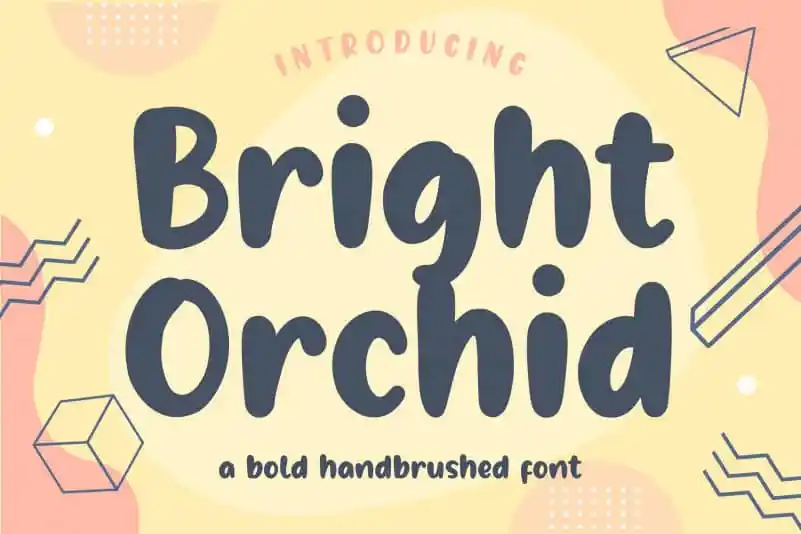 Bright Orchid Bold Handbrushed Font
