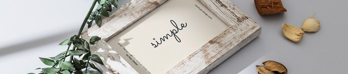 Bright photo frame mockup