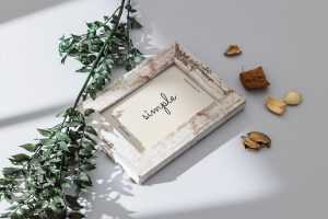 Bright photo frame mockup