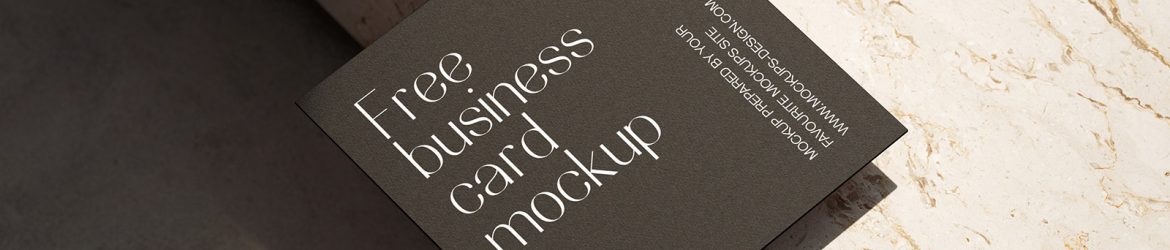 Bright square business cards mockup