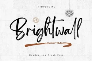 Brightwall Brush Font